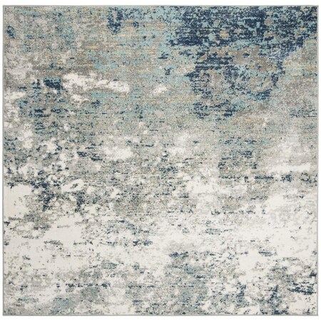 Safavieh 9 x 9 ft. Jasper 100 Power Loomed Square Area Rug Grey & Blue JSP107G-9SQ